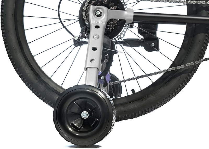 MOSHAY Roll Over Image to Zoom in Bicycle Training Wheels Fits 16 18 20 22 24 inch Variable Bike (black1) - Image 1